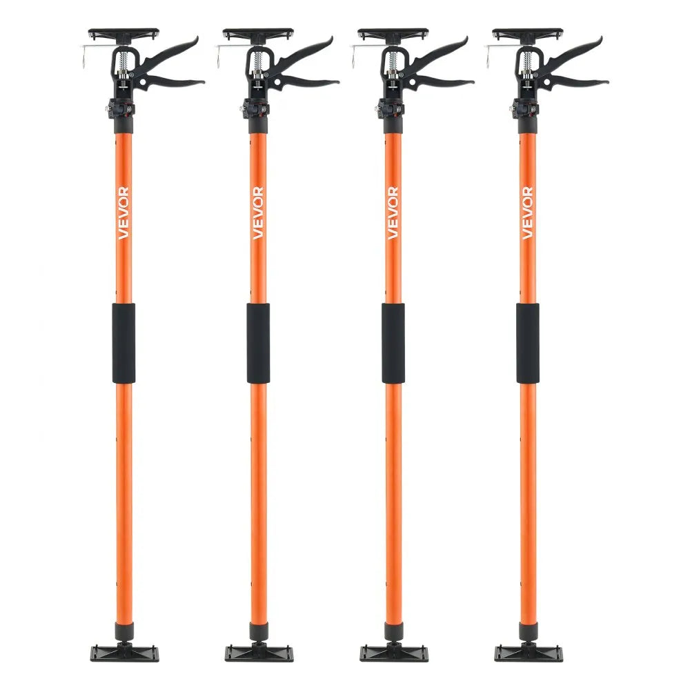 VEVOR Cabinet Jack Support Pole, 4-Pack, 45.7-114.2 Inch Steel Telescopic Quick Support Rod, Adjustable 3rd Hand System up to 154 lbs Capacity for Installing Cabinets, Lifting Drywall, Cargo Bars