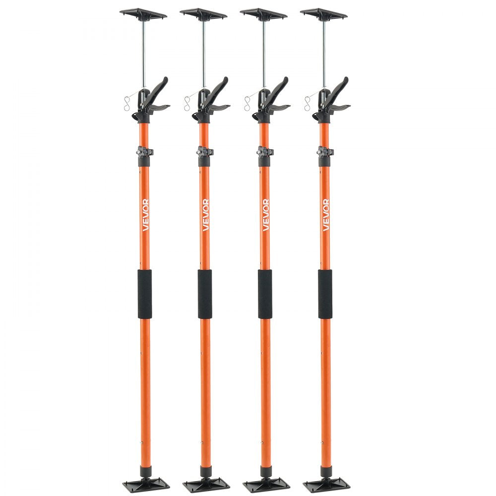 VEVOR Cabinet Jack Support Pole, 4-Pack, 45.7-114.2 Inch Steel Telescopic Quick Support Rod, Adjustable 3rd Hand System up to 154 lbs Capacity for Installing Cabinets, Lifting Drywall, Cargo Bars