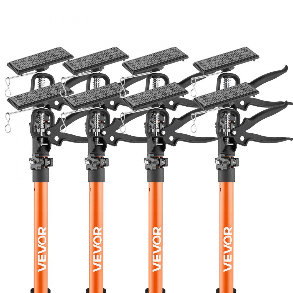 VEVOR Cabinet Jack Support Pole, 8-Pack, 45.7-114.2 Inch Steel Telescopic Quick Support Rod, Adjustable 3rd Hand System up to 154 lbs Capacity for Installing Cabinets, Lifting Drywall, Cargo Bars