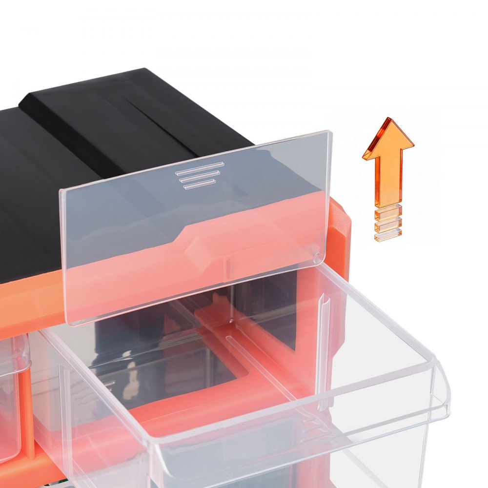 VEVOR 22-Drawer Storage Organizer, Plastic, Drawer Storage Cabinet for Garage Organization, Stackable Small Parts Organizer, Wall-Mounted Toolbox, for Hardware, Beads, Screws, Crafts, Building Bricks