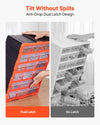 VEVOR 18-Drawer Storage Organizer, Plastic, Drawer Storage Cabinet for Garage Organization, Stackable Small Parts Organizer, Wall-Mounted Toolbox, for Hardware, Beads, Screws, Crafts, Building Bricks
