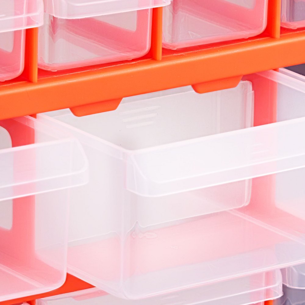 VEVOR 40-Drawer Storage Organizer, Plastic, Drawer Storage Cabinet for Garage Organization, Stackable Small Parts Organizer, Wall-Mounted Toolbox, for Hardware, Beads, Screws, Crafts, Building Bricks