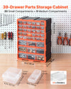 VEVOR 39-Drawer Storage Organizer, Plastic, Drawer Storage Cabinet for Garage Organization, Stackable Small Parts Organizer, Wall-Mounted Toolbox, for Hardware, Beads, Screws, Crafts, Building Bricks