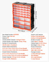 VEVOR 39-Drawer Storage Organizer, Plastic, Drawer Storage Cabinet for Garage Organization, Stackable Small Parts Organizer, Wall-Mounted Toolbox, for Hardware, Beads, Screws, Crafts, Building Bricks