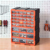 VEVOR 39-Drawer Storage Organizer, Plastic, Drawer Storage Cabinet for Garage Organization, Stackable Small Parts Organizer, Wall-Mounted Toolbox, for Hardware, Beads, Screws, Crafts, Building Bricks