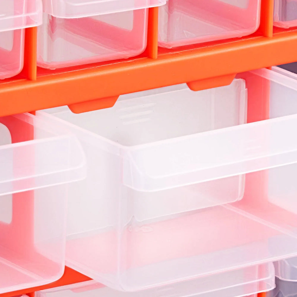 VEVOR 39-Drawer Storage Organizer, Plastic, Drawer Storage Cabinet for Garage Organization, Stackable Small Parts Organizer, Wall-Mounted Toolbox, for Hardware, Beads, Screws, Crafts, Building Bricks