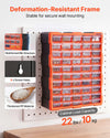 VEVOR 60-Drawer Storage Organizer, Plastic, Drawer Storage Cabinet for Garage Organization, Stackable Small Parts Organizer, Wall-Mounted Toolbox, for Hardware, Beads, Screws, Crafts, Building Bricks
