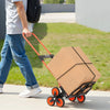 VEVOR Stair Climbing Cart, 120 lbs Stair-Climbing Capacity, Portable Folding Trolley Cart with Telescoping Handle, 6 Wheels and 2 Bungee Cords, Stair Climber Dolly for Home, Groceries, Warehouse
