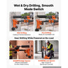 VEVOR Diamond Core Drilling Machine, 0.8-12 in Drilling Capacity, Dry/Wet Concrete Core Drill Rig with 5 in Wet Drill Bit, Tiltable Stand & Wheeled Base, 3200W 800RPM/430RPM, UNC1 1/4–7 Thread