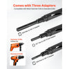 VEVOR Core Drill Bit, 1-1/2 inch Diameter, 9-1/2 inch Drilling Depth, 5/8-11 Internal Thread, Diamond Dry Coring Bit with 3 Adapters, Pilot Drill and Hex Wrench, for Concrete, Red Bricks, and Masonry