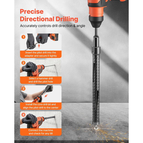 Vevor Core Drill Bit 1" Diamond Dry Coring Bit with 3 Adapters New ...