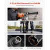 VEVOR Core Drill Bit, 3-1/2 inch Diameter, 14 inch Drilling Depth, 1-1/4 in-7 Internal Thread, High-Precision Welding Technology, Wet Diamond Core Bit for Reinforced Concrete, Bricks, and Masonry