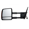 VEVOR Towing Mirrors, Left & Right Pair Set for 2007-2016 Toyota Tundra, Power Heated Tow Mirror with Signal Light, Plane & Convex Glass, Manual Controlling Telescoping Folding, Heating Defrost, Black