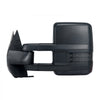 VEVOR Towing Mirrors, Left & Right Pair Set for Chevrolet Silverado (2007-2014)/GMC/Cadillac, Power Heated with Signal Light & LED Driving Light, Manual Telescoping Folding, and Heating Defrost, Black