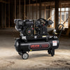 VEVOR 20 Gallon Gas Powered Air Compressor, 7HP 4.7CFM at 90 PSI Air Tank, Gas-Driven Air Compression System with Twin Cylinder Piston Pump, 115 PSI Max Pressure, 2 Wheels for Workshops Constructions