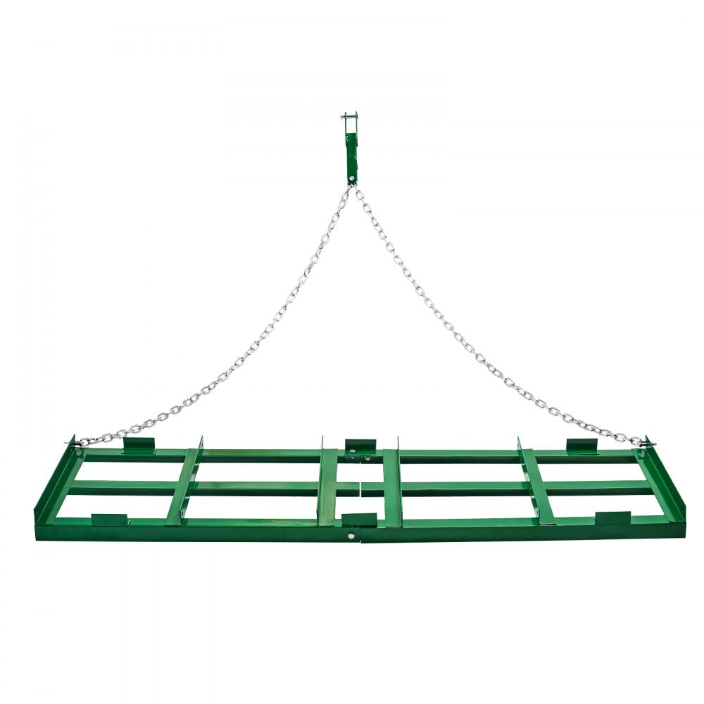 VEVOR Drag Harrow, 6 ft Heavy Duty Tow Behind Drag Harrow with Adjustable Bars & 72 in Chain, Driveway Grader Landscape Rake for ATV, UTV, Tractor, Mower Tow Behind Yard Lawn Leveling Tool