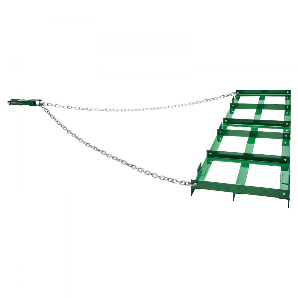 VEVOR Drag Harrow, 6 ft Heavy Duty Tow Behind Drag Harrow with Adjustable Bars & 72 in Chain, Driveway Grader Landscape Rake for ATV, UTV, Tractor, Mower Tow Behind Yard Lawn Leveling Tool