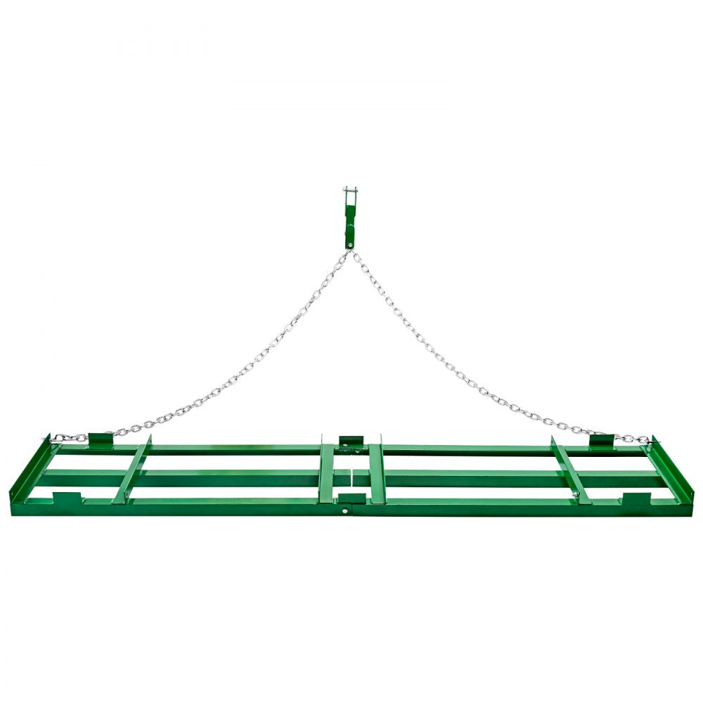 VEVOR Drag Harrow, 8 ft Heavy Duty Tow Behind Drag Harrow with Adjustable Bars & 72 in Chain, Driveway Grader Landscape Rake for ATV, UTV, Tractor, Mower Tow Behind Yard Lawn Leveling Tool