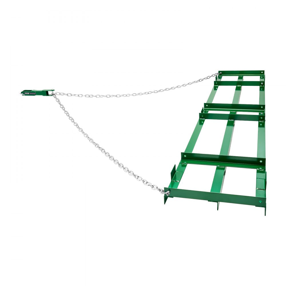 VEVOR Drag Harrow, 8 ft Heavy Duty Tow Behind Drag Harrow with Adjustable Bars & 72 in Chain, Driveway Grader Landscape Rake for ATV, UTV, Tractor, Mower Tow Behind Yard Lawn Leveling Tool