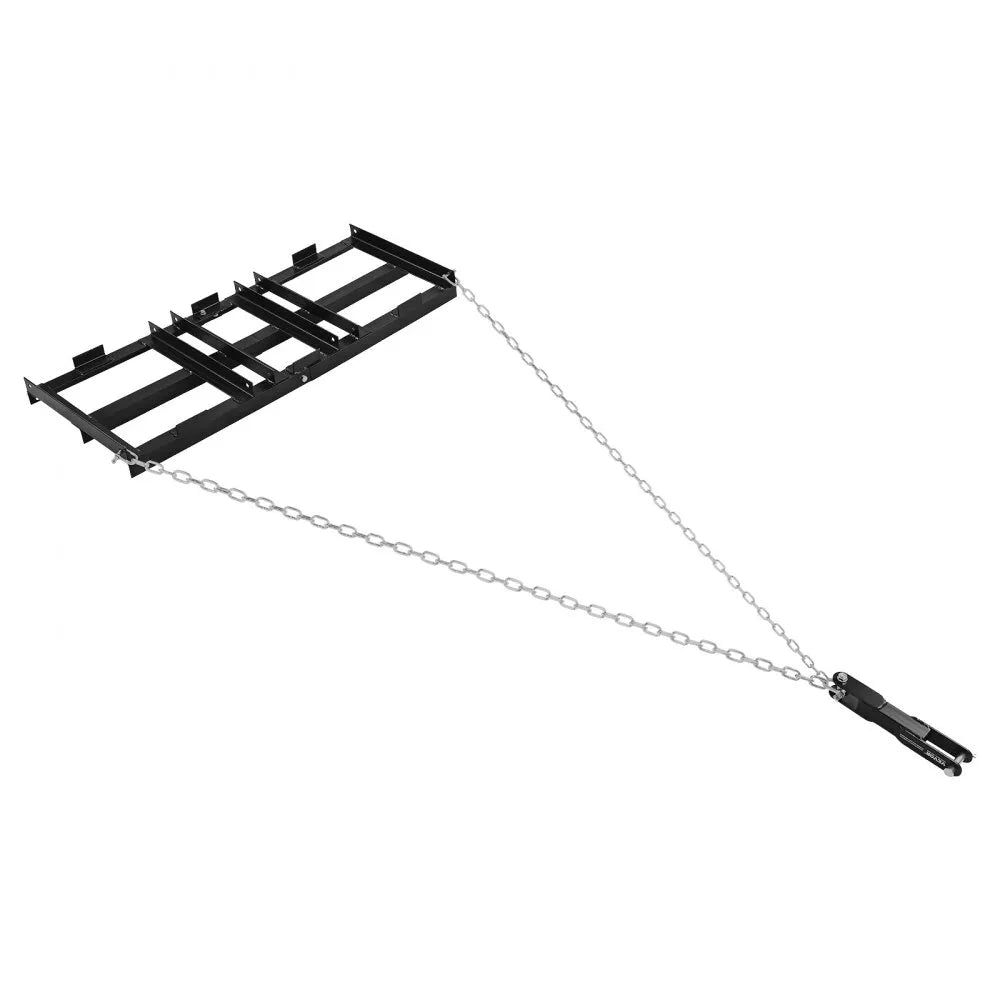 VEVOR Drag Harrow, 48 x 20 in, Tow-Behind Driveway Grader with Adjustable Width & 50lbs Load Capacity, Heavy Duty Lawn Leveling Rake, Galvanized Steel Gravel Driveway Drag, Fits ATVs UTVs Tractors