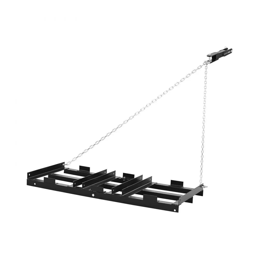 VEVOR Drag Harrow, 48 x 20 in, Tow-Behind Driveway Grader with Adjustable Width & 50lbs Load Capacity, Heavy Duty Lawn Leveling Rake, Galvanized Steel Gravel Driveway Drag, Fits ATVs UTVs Tractors