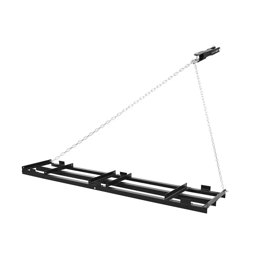 VEVOR Drag Harrow, 96 x 20 in, Tow-Behind Driveway Grader with Adjustable Width & 50lbs Load Capacity, Heavy Duty Lawn Leveling Rake, Galvanized Steel Gravel Driveway Drag, Fits ATVs UTVs Tractors