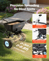 VEVOR Towable Broadcast Spreader, 130LBS Capacity, Tow-Behind Push Spreader with 13 in Tires, 15 Adjustable Setting & 9.8 ft Spreading Width, Lawn Spreaders for Seed, Fertilizer, Salt, Ice Melt