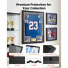 VEVOR Jersey Frame Display Case, 31.5 x 23.6 x 1 in, Wooden Sport Jersey Shadow Box with 98% UV Protection PC Panel and Hanger, for Baseball Basketball Football Hockey Shirt Sport and Uniform, Black