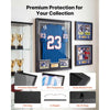 VEVOR Jersey Frame Display Case, 35.4 x 27.6 x 1.5 in, Lockable Wooden Sport Jersey Shadow Box with 98% UV Protection PC Panel and Hanger, for Baseball Basketball Football Hockey Shirt and Uniform