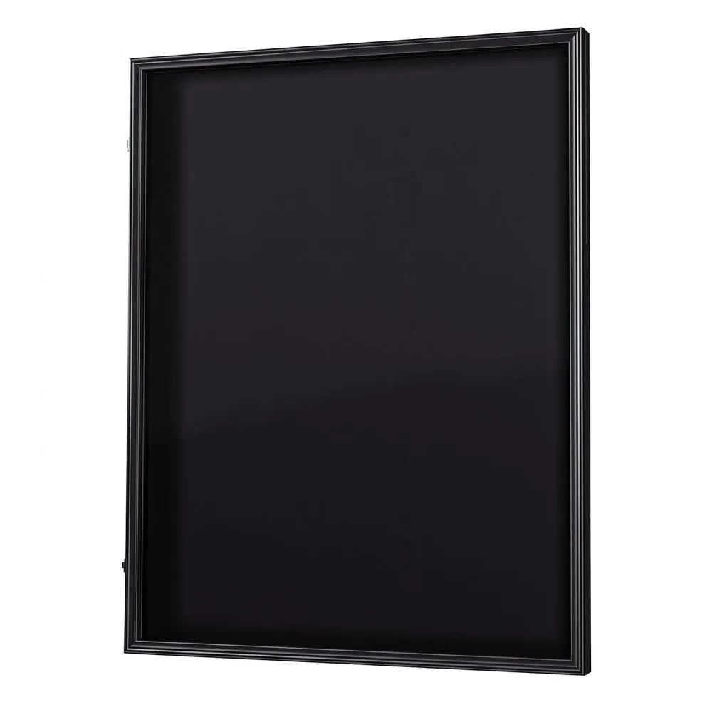 VEVOR Jersey Frame Display Case, 35.4 x 27.6 x 1.5 in, Lockable Wooden Sport Jersey Shadow Box with 98% UV Protection PC Panel and Hanger, for Baseball Basketball Football Hockey Shirt and Uniform