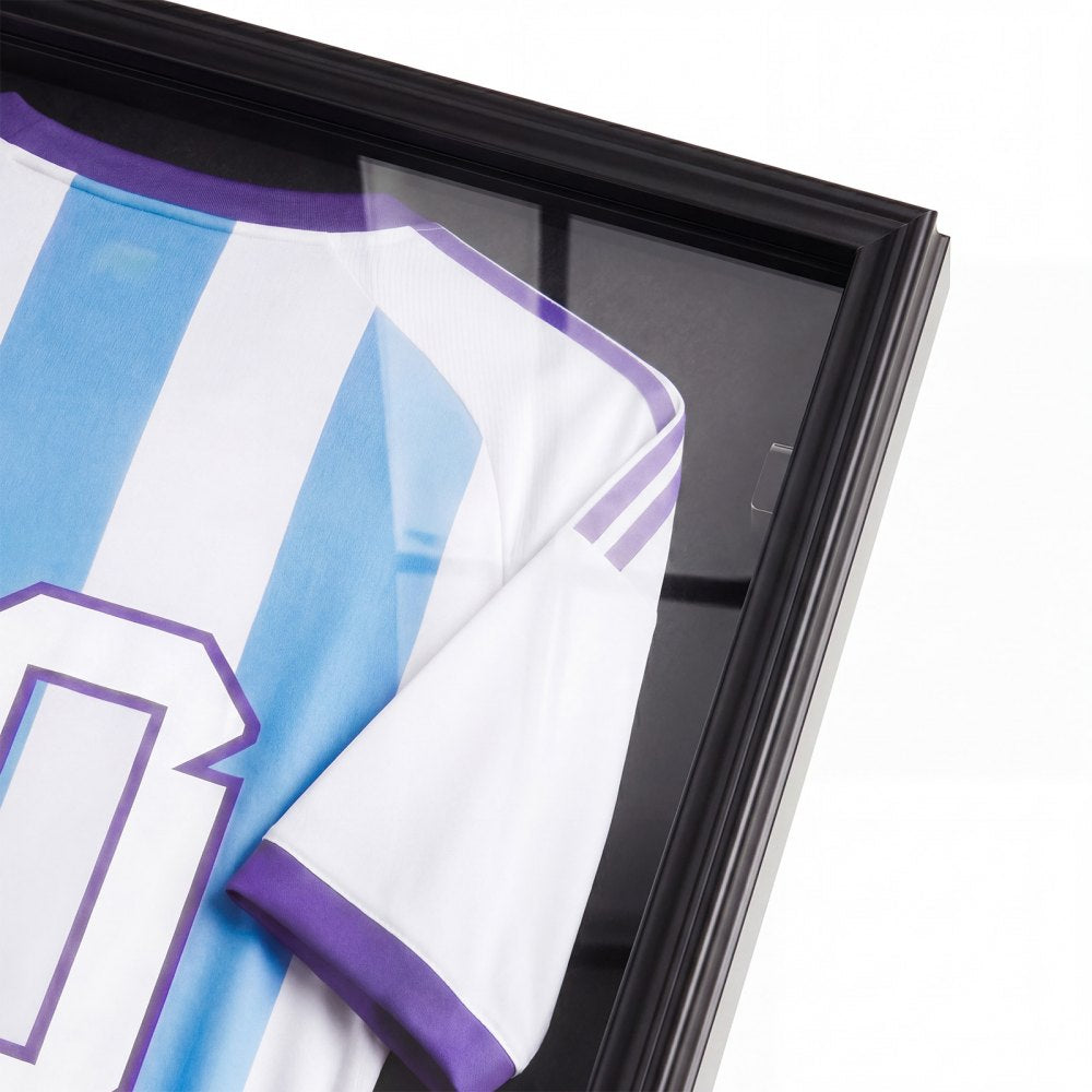 VEVOR Jersey Frame Display Case, 36.4 x 28.3 x 1.5 in, Wooden Sport Jersey Shadow Box with 98% UV Protection PC Panel and Hanger, Magnetic Lock, for Baseball Basketball Football Hockey Shirt Uniform