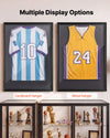 VEVOR Jersey Frame Display Case, 36.4 x 28.3 x 1.5 in, Wooden Sport Jersey Shadow Box with 98% UV Protection PC Panel and Hanger, Magnetic Lock, for Baseball Basketball Football Hockey Shirt Uniform