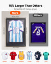 VEVOR Jersey Frame Display Case, 36.4 x 28.3 x 1.5 in, Wooden Sport Jersey Shadow Box with 98% UV Protection PC Panel and Hanger, Magnetic Lock, for Baseball Basketball Football Hockey Shirt Uniform