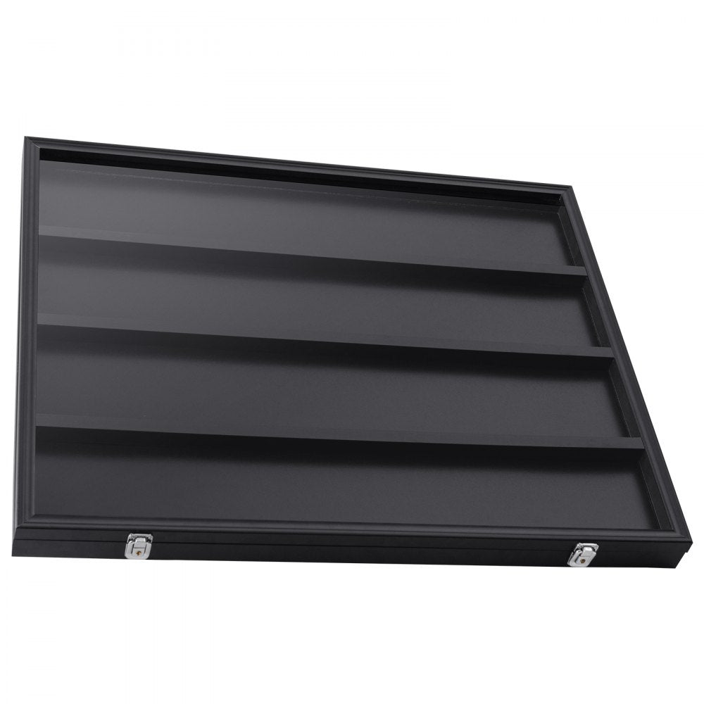 VEVOR 36 Graded Sports Card Display Case, 30.5x24.3x2.1 in, Baseball Card Display Frame with 98% UV Protection Clear View PC Glass, Lockable Wall Cabinet for Football Basketball Hockey Trading Card