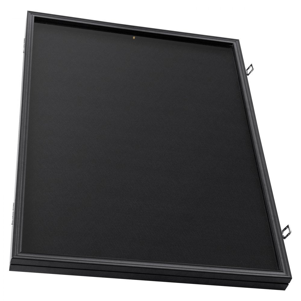 VEVOR Jersey Display Frame Case, 23.3 x 31.2 x 1.5 in, Large Lockable Sport Jersey Shadow Box with 98% UV Protection PC Glass and Hangers, for Baseball Basketball Football Hockey Shirt and Uniform