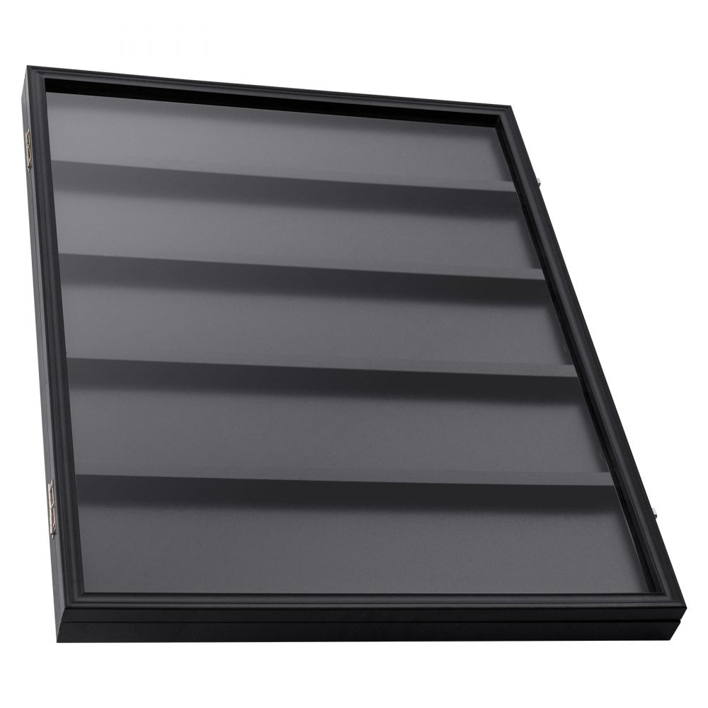 VEVOR 35 Graded Sports Card Display Case, 24.3x30.5x2.1 in, Baseball Card Display Frame with 98% UV Protection Clear View PC Glass, Lockable Wall Cabinet for Football Basketball Hockey Trading Card