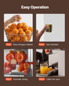VEVOR Commercial Orange Juicer Machine, 120W Electric Automatic Orange Squeezer, Lemon Citrus Pomegranates Extractor for 20 per Minute, Stainless Steel, with Water Tap, Peels Collecting Bucket