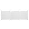 VEVOR 3 Panels Outdoor Privacy Screen, 50 x 50 in Air Conditioner Fence with 27.6 in Ground Stakes, Pool Equipment Enclosure, Horizontal Vinyl Privacy Fence, Ideal for Trash Can and A/C Units, White