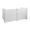 VEVOR 4 Panels Outdoor Privacy Screen, 50 x 50 in Air Conditioner Fence with 27.6 in Ground Stakes, Pool Equipment Enclosure, Horizontal Vinyl Privacy Fence, Ideal for Trash Can and A/C Units, White