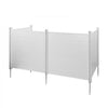 VEVOR 4 Panels Outdoor Privacy Screen, 50 x 50 in Air Conditioner Fence with 27.6 in Ground Stakes, Pool Equipment Enclosure, Horizontal Vinyl Privacy Fence, Ideal for Trash Can and A/C Units, White