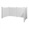VEVOR 4 Panels Outdoor Privacy Screen, 50 x 50 in Air Conditioner Fence with 27.6 in Ground Stakes, Pool Equipment Enclosure, Horizontal Vinyl Privacy Fence, Ideal for Trash Can and A/C Units, White