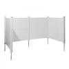 VEVOR 4 Panels Outdoor Privacy Screen, 50 x 50 in Air Conditioner Fence with 27.6 in Ground Stakes, Pool Equipment Enclosure, Horizontal Vinyl Privacy Fence, Ideal for Trash Can and A/C Units, White