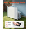 VEVOR 2 Panels Outdoor Privacy Screen, 50 x 50 in Air Conditioner Fence with 27.6 in Ground Stakes, Pool Equipment Enclosure, Horizontal Vinyl Privacy Fence, Ideal for Trash Can and A/C Units, White