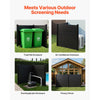 VEVOR 2 Panels Outdoor Privacy Screen, 48 x 48 in Air Conditioner Fence with 27.6 in Ground Stakes, Pool Equipment Enclosure, Horizontal Vinyl Privacy Fence, Ideal for Trash Can and A/C Units, Black