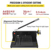 VEVOR Paper Cutter 12Inch A4 Commercial Heavy Duty Paper Cutter 300 Sheets 45HRC Hardness Stack Cutter Metal Base Desktop Stack Cutter for Home Office (A4)