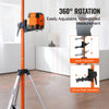 VEVOR Laser Level Tripod, 1/4"-20 & 5/8"-11 Thread Mount, 40.94-133.85 inch Height Adjustment with Level Bubble & Heavy-duty Stand, Extendable Pole Lightweight Aluminum Tripod for Laser Scanner