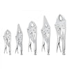 VEVOR Locking Pliers Set 5-Piece Pliers Tool Set Nickel-Plated Carbon Steel, Hand Tools for DIY & Home Use, 5"/7"/10" Curved Jaw, 6.5"/9" Long Nose, Ergonomic Non-Slip Handles, Adjustable Jaw Opening