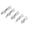 VEVOR Locking Pliers Set 5-Piece Pliers Tool Set Nickel-Plated Carbon Steel, Hand Tools for DIY & Home Use, 5"/7"/10" Curved Jaw, 6.5"/9" Long Nose, Ergonomic Non-Slip Handles, Adjustable Jaw Opening