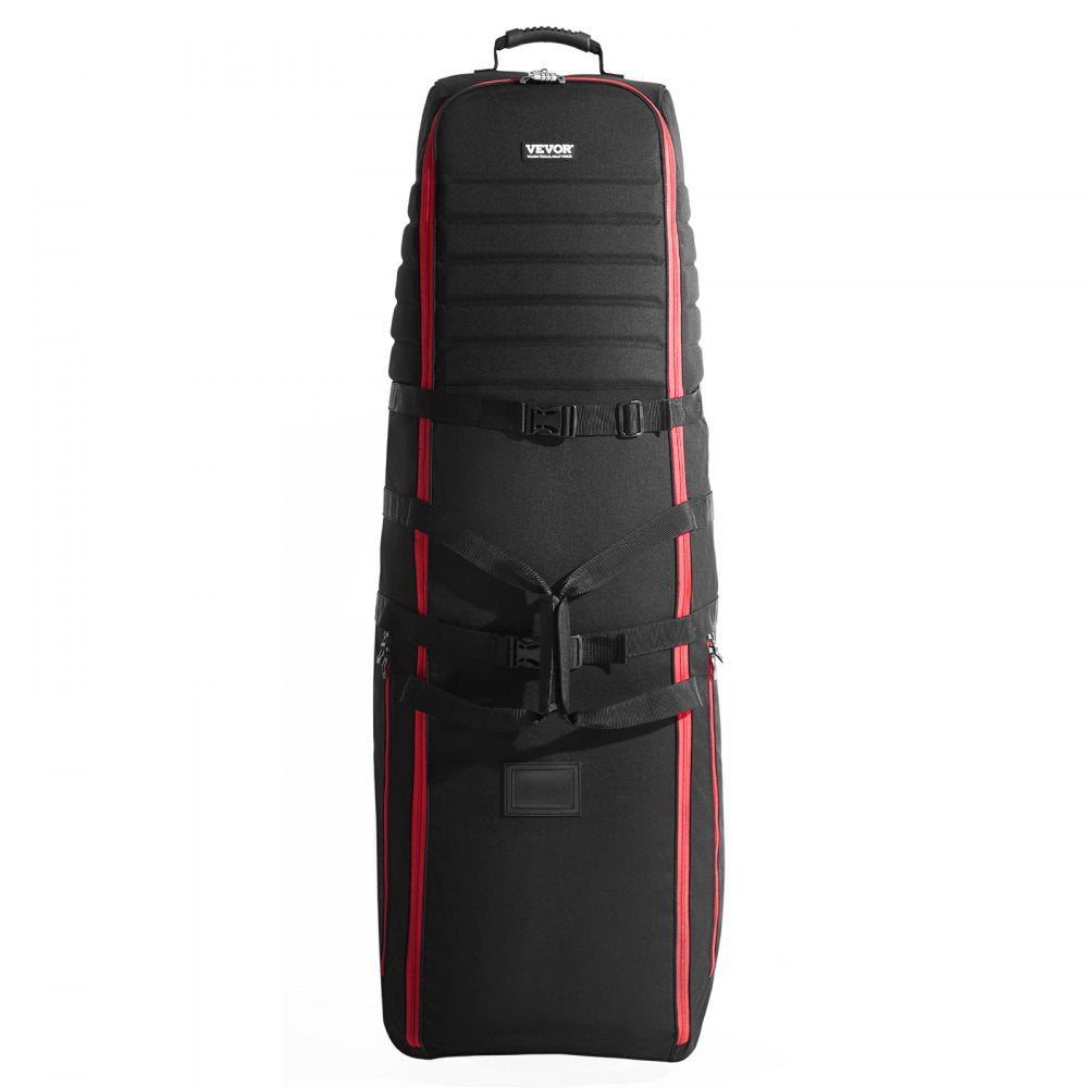 VEVOR Golf Travel Bag, Outdoors Soft-Sided Golf Travel Cover Case, Heavy Duty 1000D Nylon Wear-Resistant, Padded Golf Luggage Case Cover with Wheels, Foldable Golf Club Storage Bag for Airlines