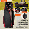 VEVOR Golf Travel Bag, Outdoors Soft-Sided Golf Travel Cover, Heavy Duty 1800D Polyester Oxford Wear-Resistant Waterproof, Padded Luggage Case with Wheels, Foldable Golf Club Storage Bag for Airline